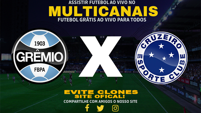 Assistir Grêmio x Cruzeiro AO VIVO Online 10/07/2024